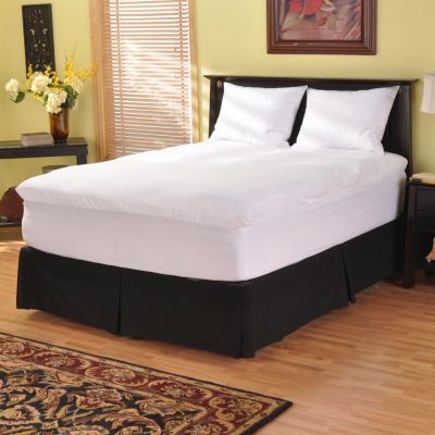 Dream Oaks 3" Down Top Nano-Tex® Stain Resistant Featherbed w/ Pillows