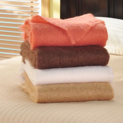 Belle Epoque Fringed Mohair Throw Blanket