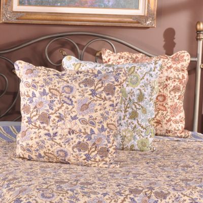 "Isabella" Quilted Feather-Filled Throw Pillow