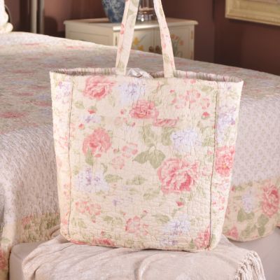 "Calloway" Quilted Fabric Reversible Tote Bag
