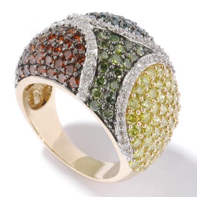 14K Gold 3.07ct Multi-Color Diamond Ring