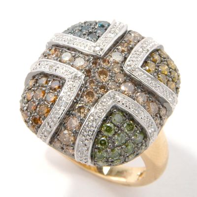 14K Gold 1.43ct Multi-Color Diamond Ring