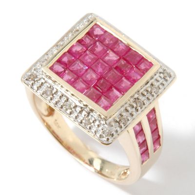 14K Gold Ruby & Diamond Ring
