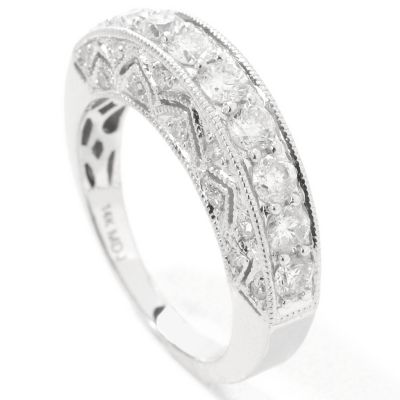 I8408 - 14K White, Rose or Yellow Gold 1.00ct Diamond Nine-Stone Anniversary Ring