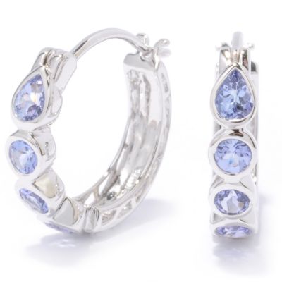 14K White Gold Tanzanite Earrings