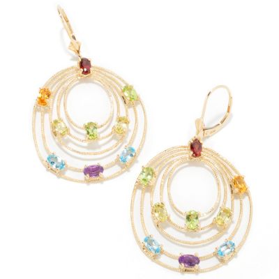 14K Gold Multi-Gemstone Gemcatcher Earrings