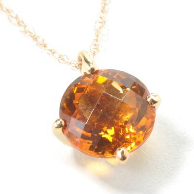 I8657 - 14K Gold Gemstone Choice Kellie Anne Sweet 16 Pendant w/ Chain