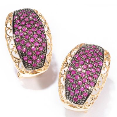 14K Red Ruby Earrings