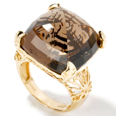 14K Gold Smoky Quartz Ring