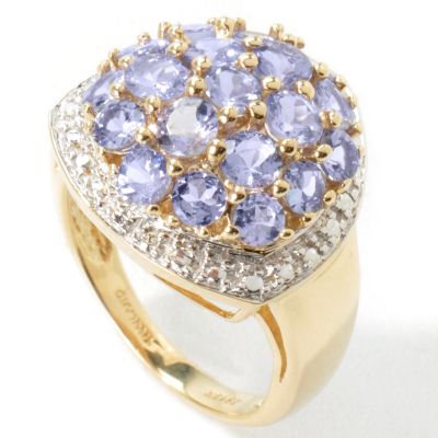 I8877 - 14K Gold Tanzanite Dome Ring 