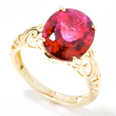 I8946 - 14K Gold Topaz Choice & White Topaz Ring