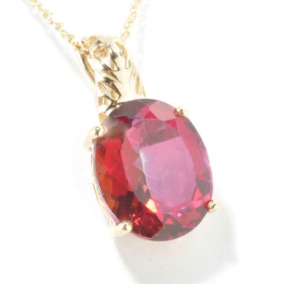 I8947 - 14K Gold Topaz Choice Enhancer w/ Chain