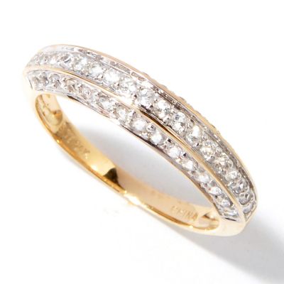I9221 - 14K Gold White, Pink, Blue or Yellow Sapphire Band Ring