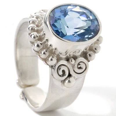 Sterling Silver Cassiopeia Topaz Ring