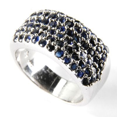 Sterling SilverPlatinum Choice of Gemstone Ring