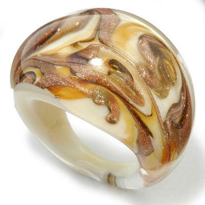 Goccia di Passione Earth or Fire Murano Glass Ring