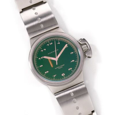 Android Men's Brushed Stainless Steel Espionage Bracelet Watch