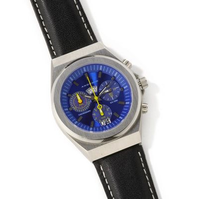 Android Men's Stainless Steel Raptor Swiss Chronograph Leather Strap Watch