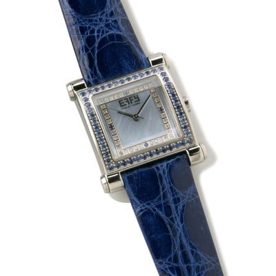 Effy Women's Park Avenue Diamond & Gemstone Crocodile Strap Watch