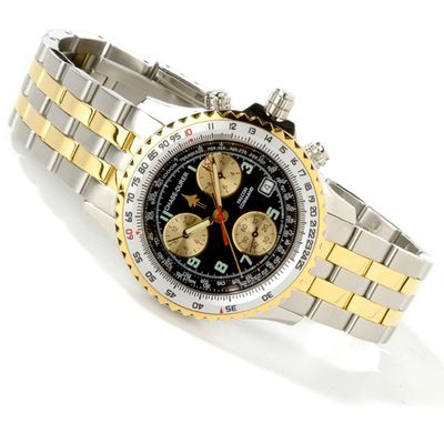Chase-Durer Men's Original Falcon Command Chronograph Stainless Steel Watch