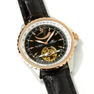 Adee Kaye Men's Sabah Collection Leather Strap Watch