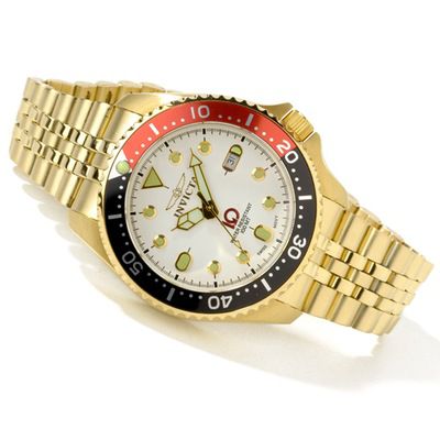 Invicta Men's Diver 10 Year Collection Gold-Tone Stainless Steel Bracelet Watch