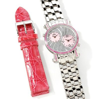 Effy Women's Dual Time Zone Stainless Steel Watch