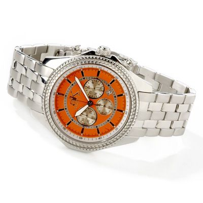 Adee Kaye Men's Seabus Collection Stainless Steel Bracelet Watch
