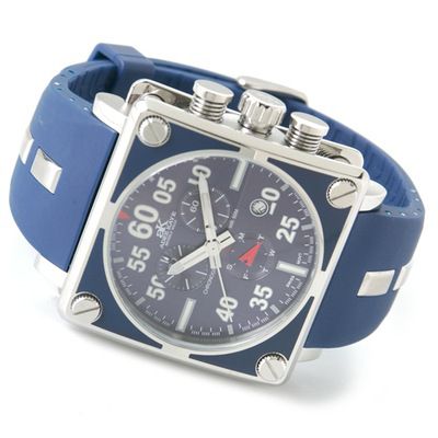 Adee Kaye Men's Shox Collection Stainless Steel Rubber Strap Watch