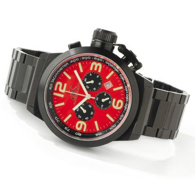Adee Kaye Men's Challenger Black IP Stainless Steel Watch