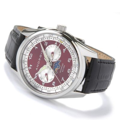 Android Men's Ambassador Swiss Multi-Function II Leather Strap Watch