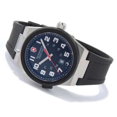 Swiss Army Mens Night Vision Rubber Strap Watch