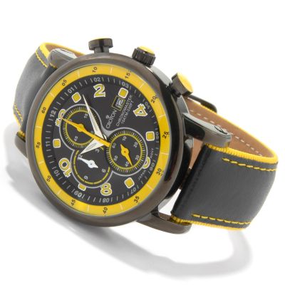 J174660 - Croton Men's Pervader Leather Strap Watch 