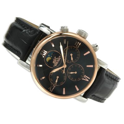 Adee Kaye Men's Ambassor Collection Leather Strap Watch