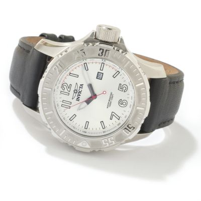 J174823 - Invicta Men's Sport Three-Hand Elite Diver Leather Strap Watch