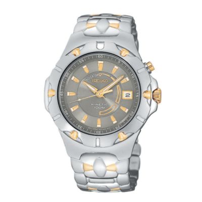 Seiko Men's Kinetic Power Reserve Stainless Steel Watch