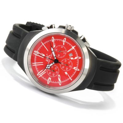 Adee Kaye Men's Alpha Collection Rubber Strap Watch
