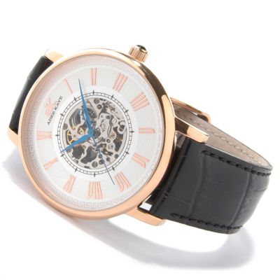 Adee Kaye Men's Impreza Collection Leather Strap Watch