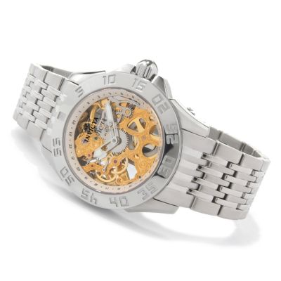 Invicta Men's Mechanical Skeleton Stainless Steel Watch