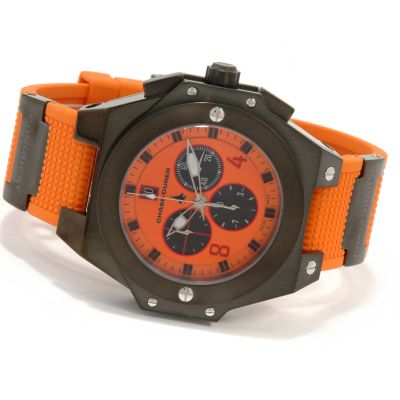 Chase-Durer Men's Conquest Chronograph Rubber & Stainless Steel Watch