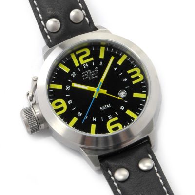 32 Degrees Mens Spectra Dual Time Stainless Steel Watch
