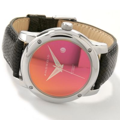 Android Men's Mirage Automatic Stainless Steel Lizard Strap Watch
