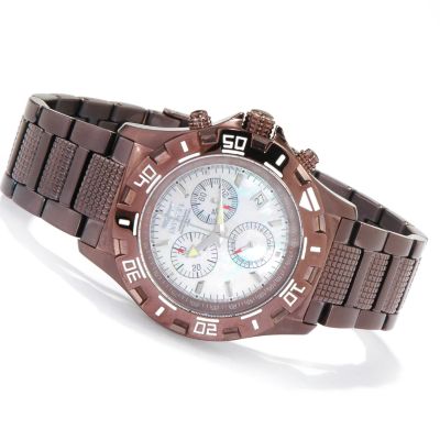 Invicta Men's Racing Sport Chronograph Brown Ionic Plated Watch