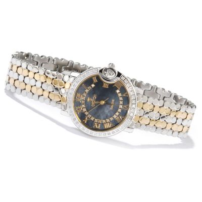 Croton Women's Diamond "C" Quartz Stainless Steel Bracelet Watch