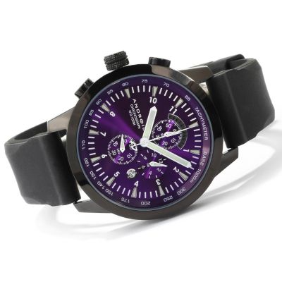 Android Men's Antiforce Lefty Chronograph Stainless Steel Rubber Strap Watch
