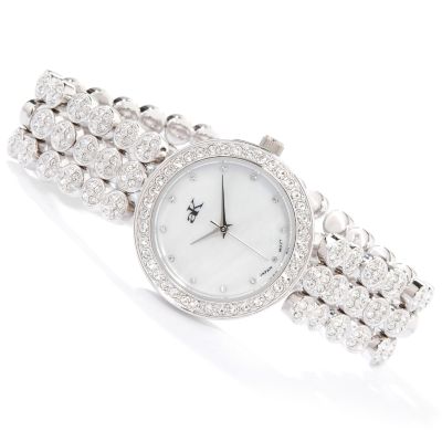 Adee Kaye Women's Ivetta Collection Austrian Crystal Accent Bracelet Watch