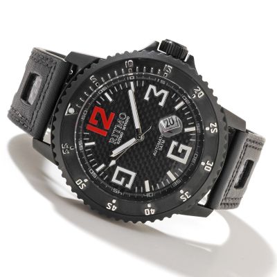 Ritmo Mundo Men's Hercules Automatic Titanium Carbon Fiber & Leather Strap Watch
