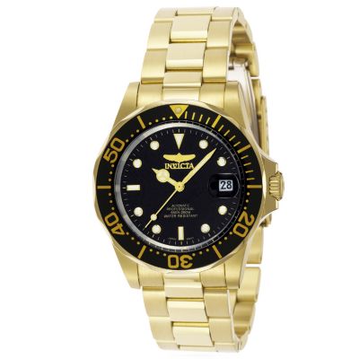 J176104 - Invicta Men's Pro Diver Automatic 18K Gold IP Stainless Steel Watch