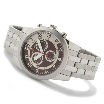 Potger-Pietri Men's Swiss Quartz Chronograph Stainless Steel Watch
