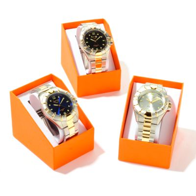 J176927 - Activa Men's Swiss Quartz Two-tone Set-of-Three Diver-Style Watches